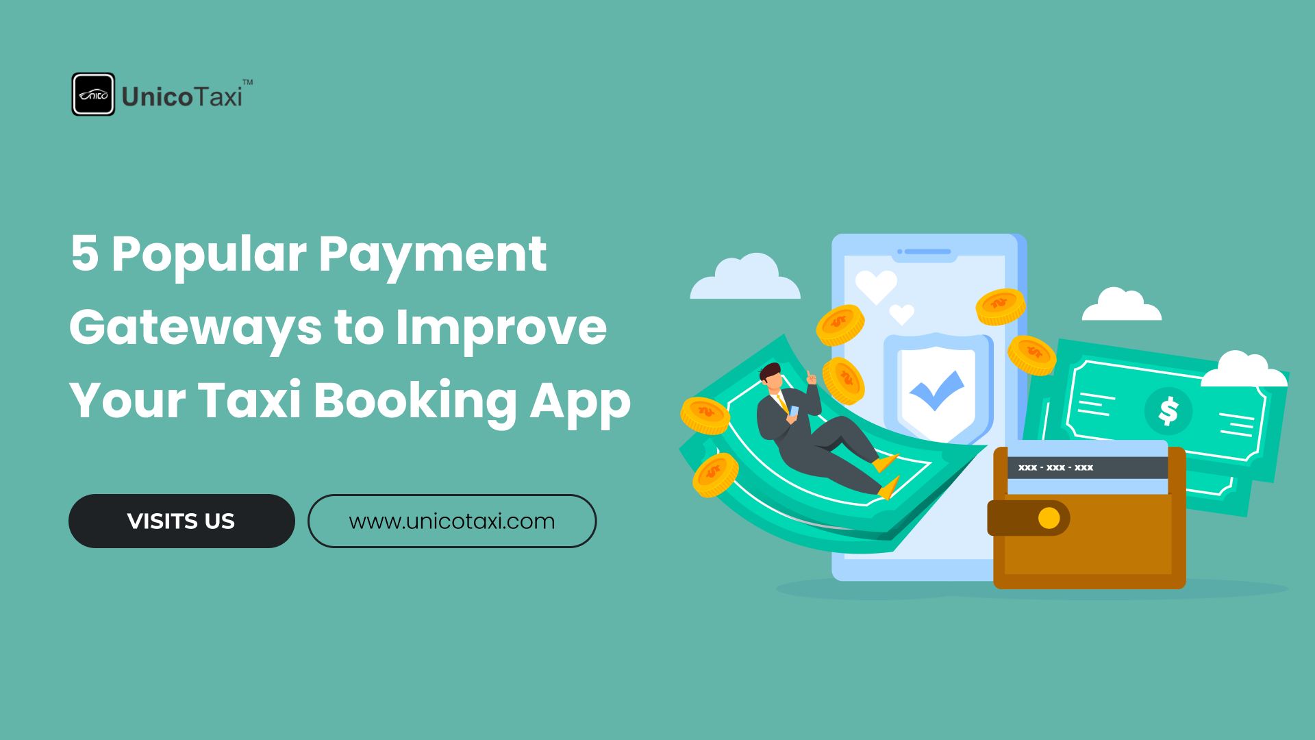 5 Popular Payment Gateways to Improve Your Taxi Booking App