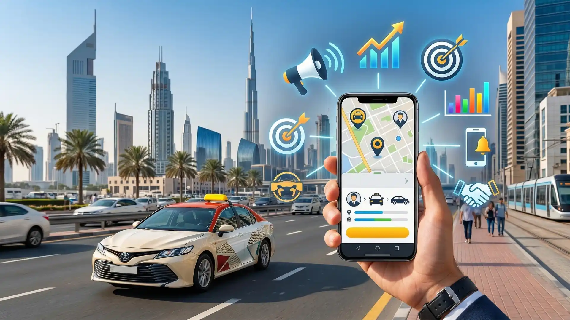 How to Market Your Taxi App Successfully in the UAE