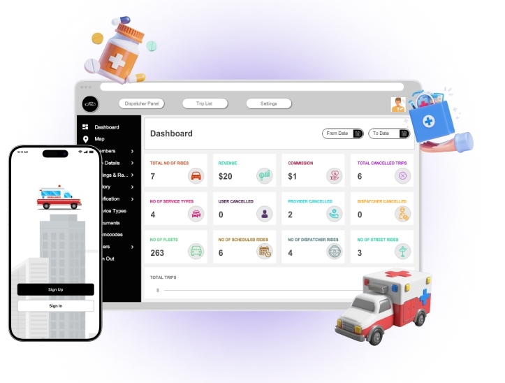 Smart Paratransit Dispatching Software(NEMT)